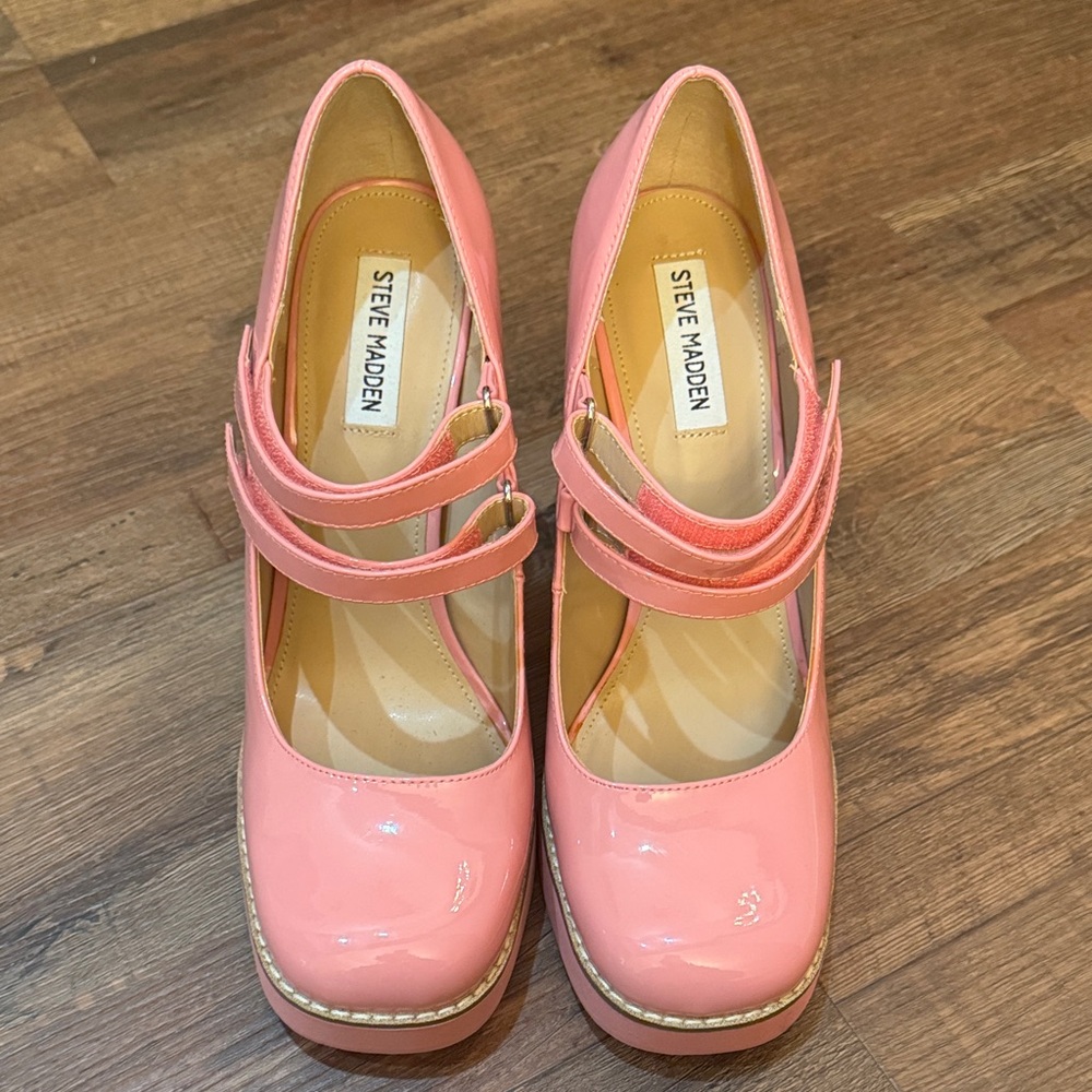 Steve Madden Double Strap Pink Heels